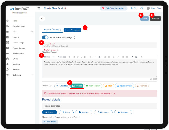 Curate Product Template