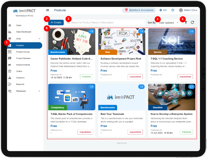Product Listing